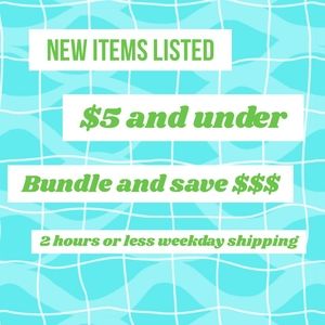 NEW ITEMS $5 and under